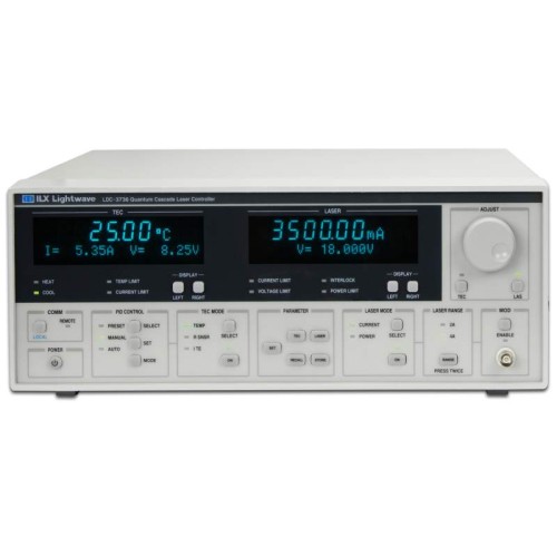 Laser Diode Controller, 1/2/4A, 18V, 128W TEC, USB & GPIB, High Compliance Voltage