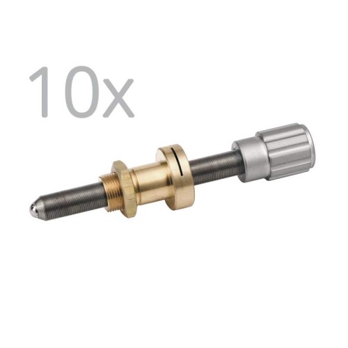 Adjustment Screw, 100 TPI, 25.4 mm, Small Knob, Side Lock, Pack of 10