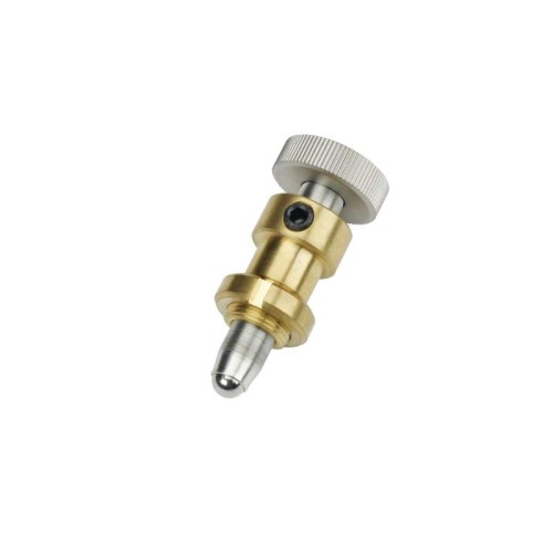 Braked Knob Adjustment Screw, Ball Tip, 9.6 mm Travel, 1/4-100