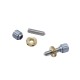 Brass Lock Nut, 1/4-100 Thread, SW-10Q Screws, 3-Pack