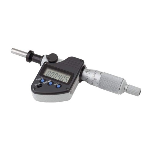 Digital Micrometer, 25.4 mm Travel, ±2 &mu;m Accuracy