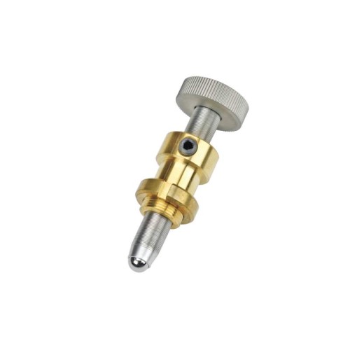 Knob Adjustment Screw, Braked, 19.1 mm Travel, Ball Tip, 1/4-100