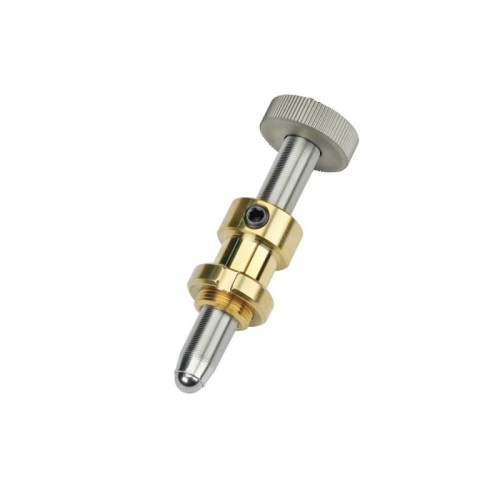 Knob Adjustment Screw, Braked, 25.4 mm Travel, Ball Tip, 1/4-100