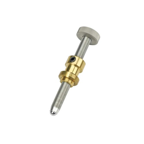 Knob Adjustment Screw, Braked, 38.1 mm Travel, Ball Tip, 1/4-80
