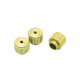 Threaded Knob, 1/4-100, Yellow Anodized, 3-Pack