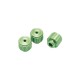 Threaded Knob, 8-100, Green Anodized, 3-Pack