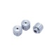 Threaded Knob, 8-100, Silver Anodized, 3-Pack