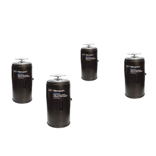 Four S-2000 standard vibration isolators 19.5 in. tall, automatic re-leveling