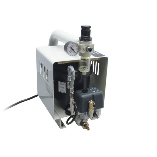 Low Noise Air Compressor, 1.0 Liter Capacity, 220 VAC