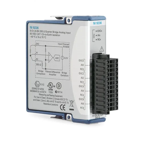 NI (National Instruments) NI-9236 10 kS/s/channel, 350 Ω Quarter-Bridge Strain Gage, 8-Channel C Series Strain/Bridge Input Module