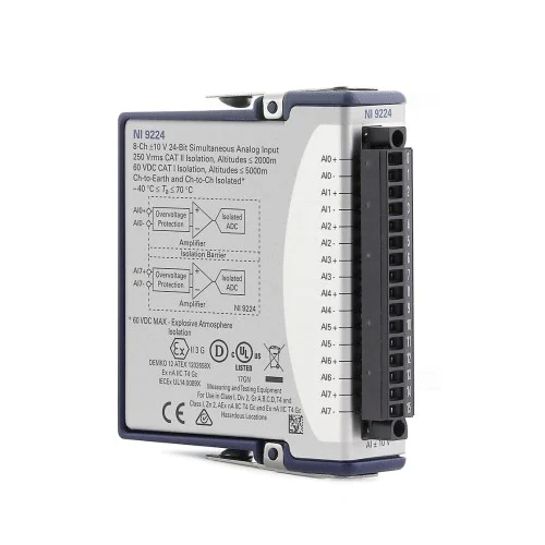 NI (National Instruments) NI-9224 ±10 V, 1 kS/s/ch, 24-Bit, Simultaneous Input, 8-Channel C Series Voltage Input Module