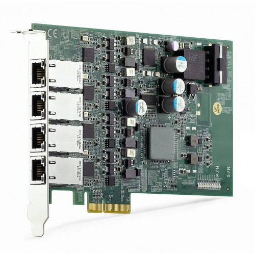 NI (National Instruments) PCIe-8233 4-Port, GigE Vision, Power over Ethernet Frame Grabber Device