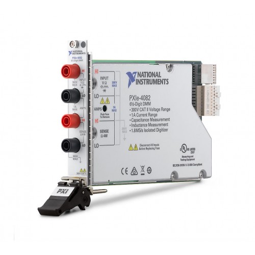 NI (National Instruments) PXIe-4082 PXIe, 6½-Digit, ±300 V, Onboard 1.8 MS/s Isolated Digitizer, L and C Measurement Support, PXI Digital Multimeter
