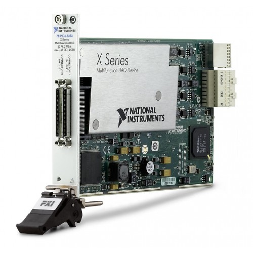 NI (National Instruments) PXIe-6363 PXIe, 32 AI (16-Bit, 2 MS/s), 4 AO, 48 DIO, PXI Multifunction I/O Module