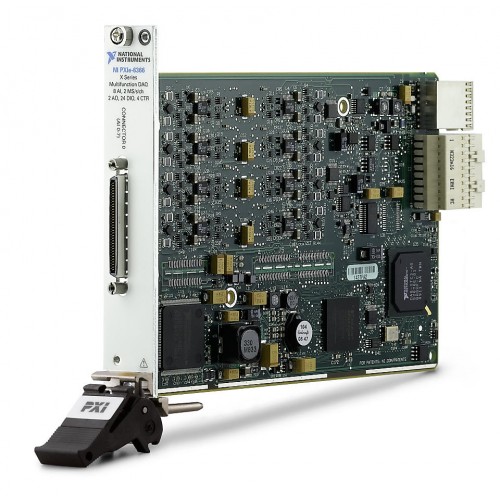 NI (National Instruments) PXIe-6366 PXIe, 8 AI (16-Bit, 2 MS/s/ch), 2 AO, 24 DIO, PXI Multifunction I/O Module